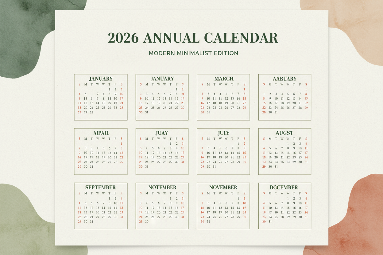Calendrier 2026